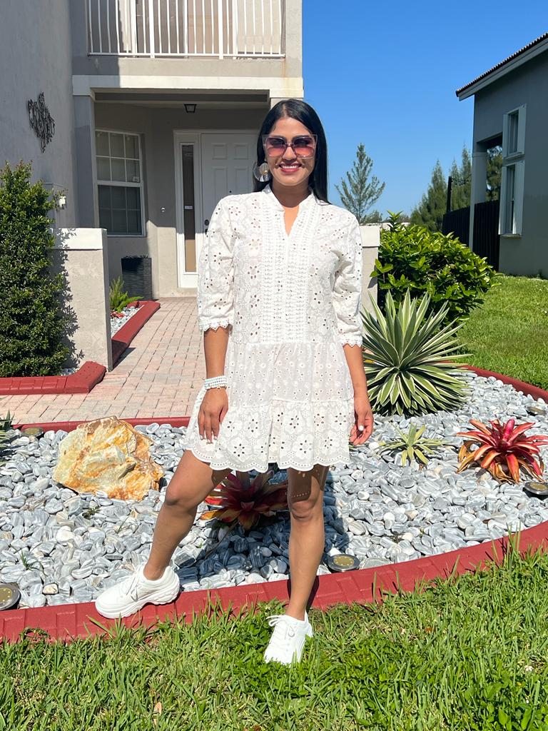 Embroidered Short Dress