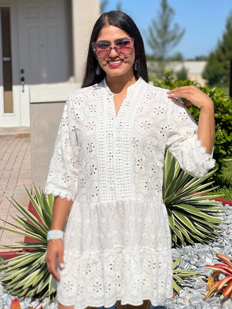 Embroidered Short Dress