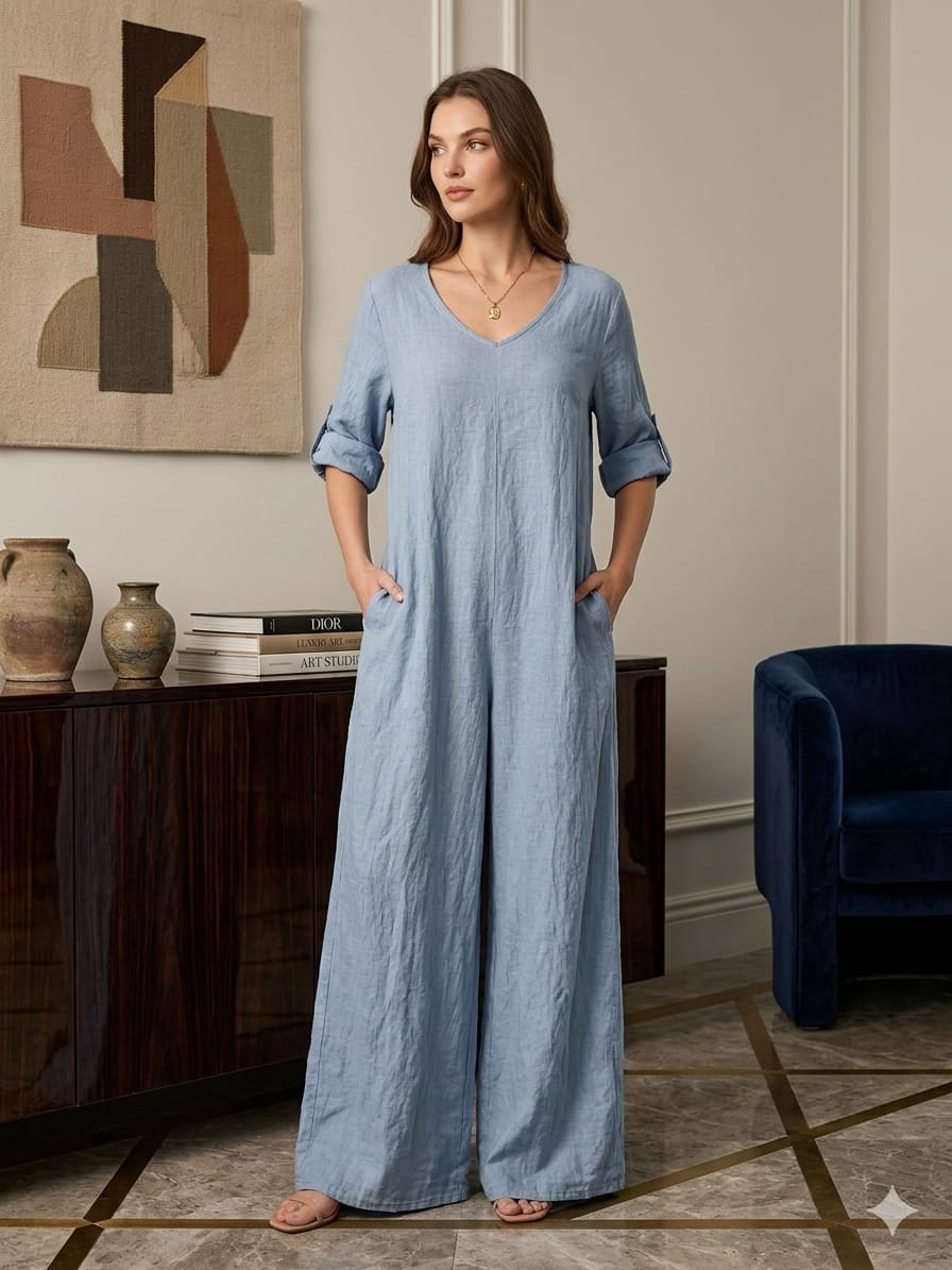 ARELIS LINO JUMPSUIT